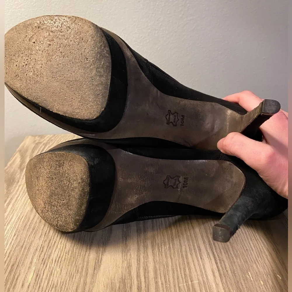 Tory Burch Cidnay Black Suede Platform‎ Ankle Booties 10 - Image 9