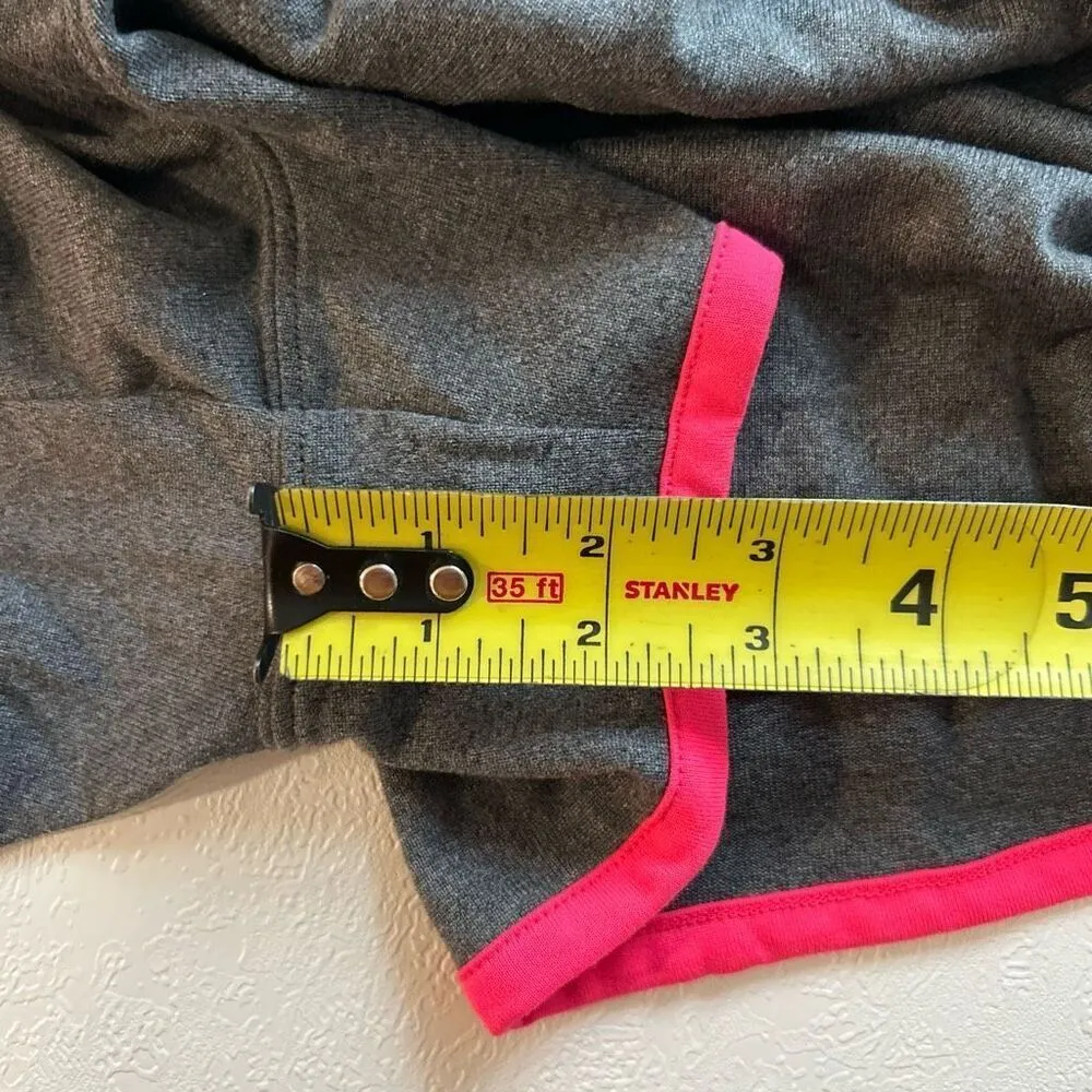 Under Armour Women’s HeatGear Athletic Shorts Large Gray w/ Pink Trim Running - Image 5