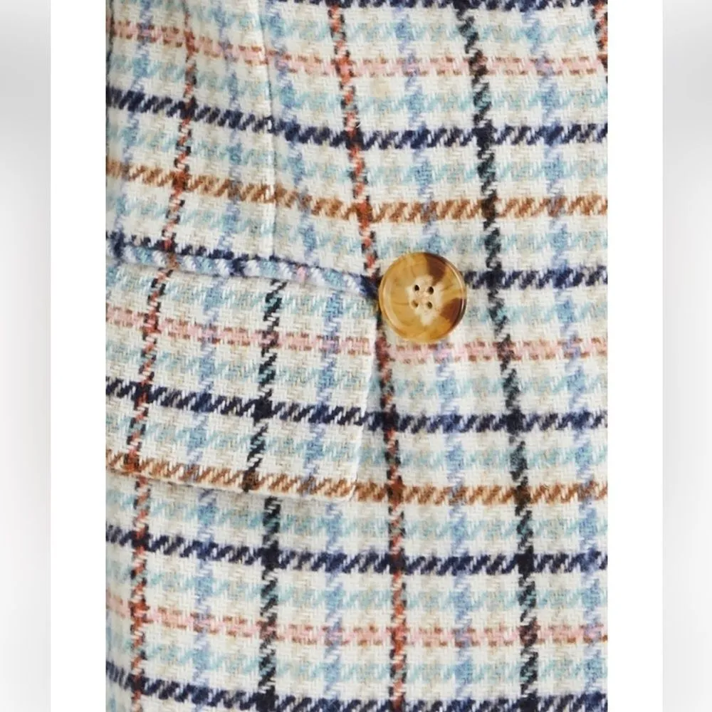 Derek Lam 10 Crosby Checked Brushed Tweed Jacket Size 6 - Image 4