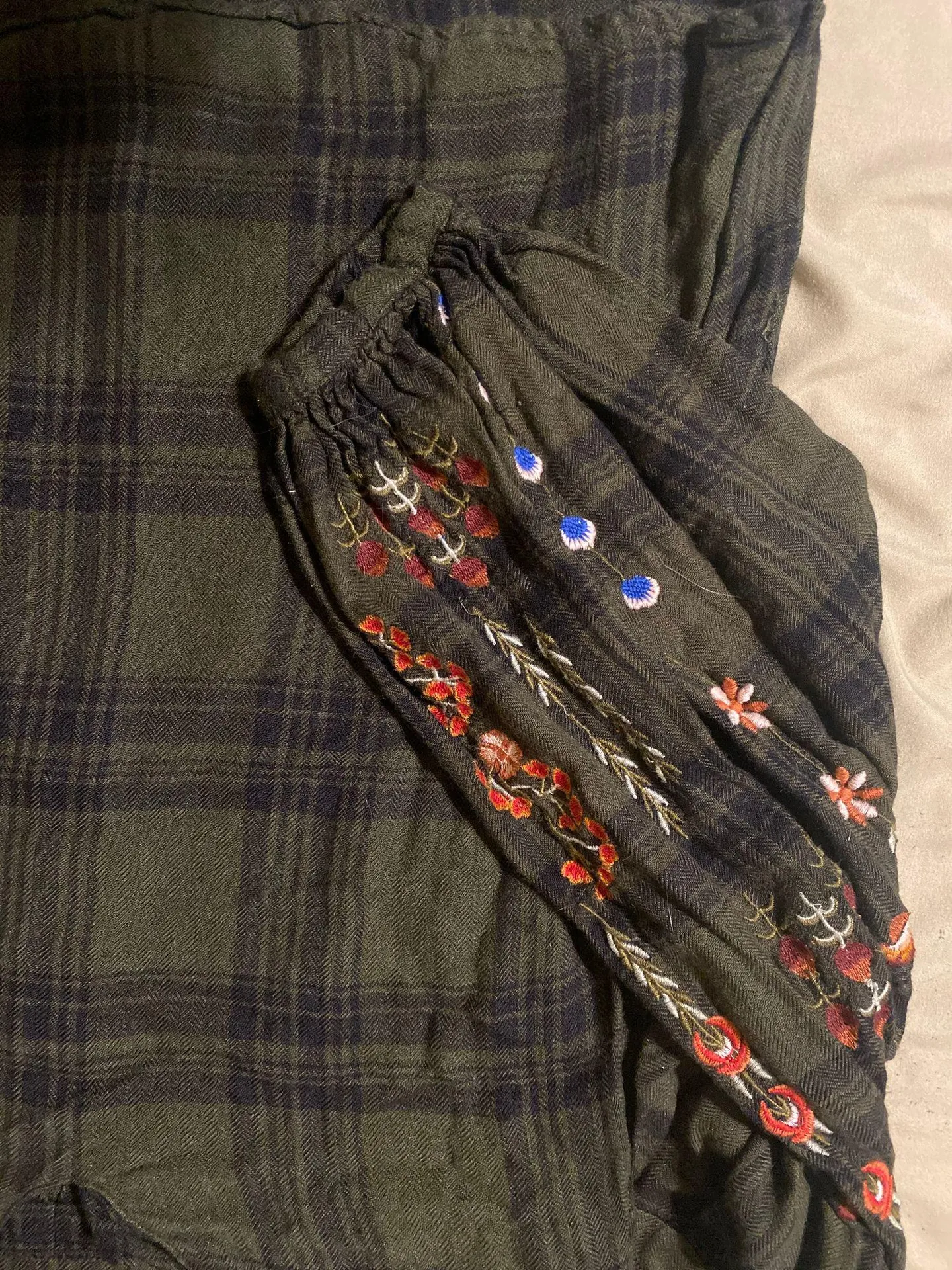 Embroidered Plaid Shirt - Image 2