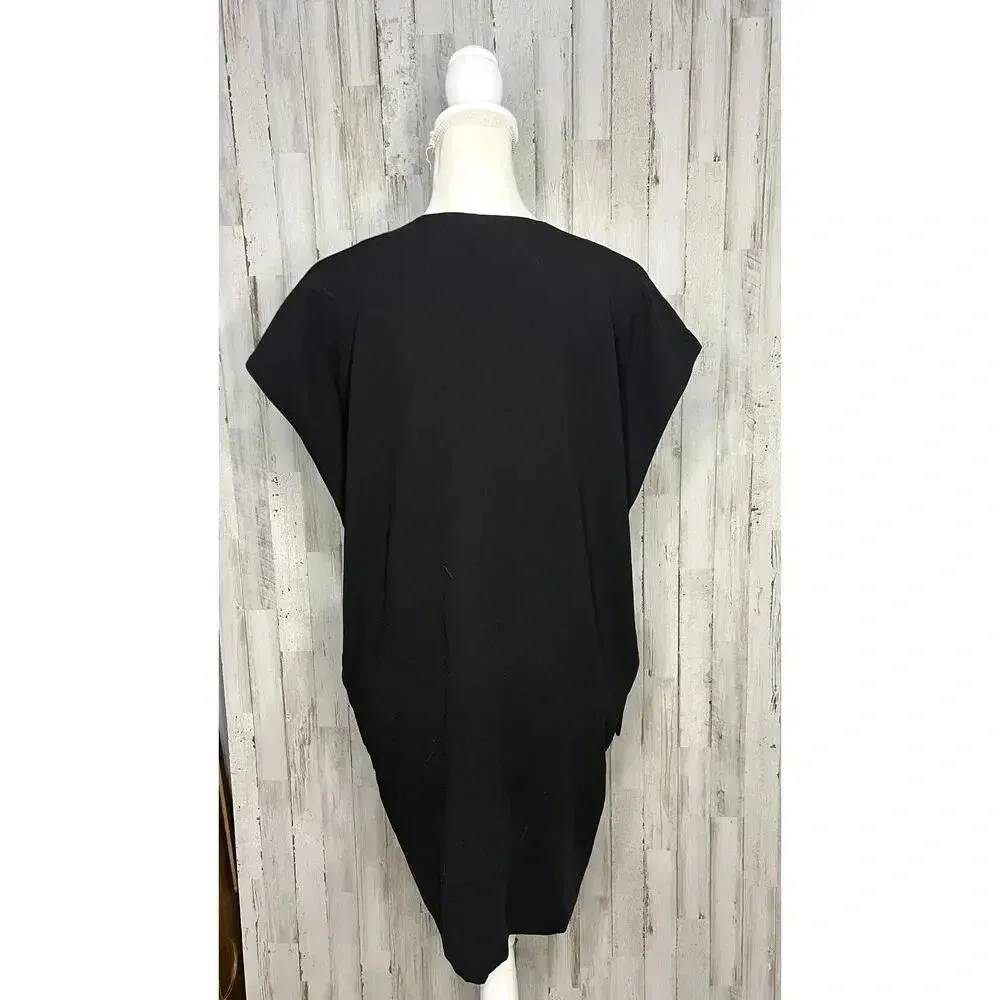 Banana Republic Women's Black‎ Crepe Cocoon Tee Dress Size Small - Image 4