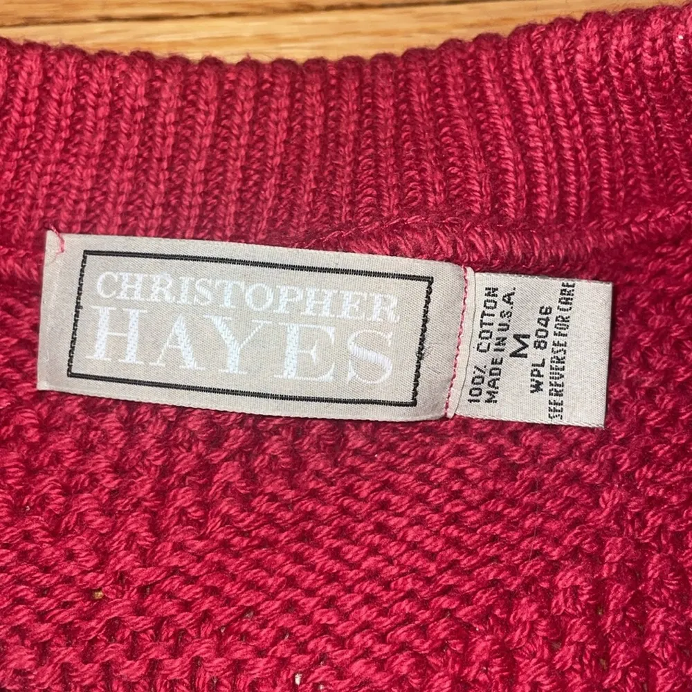 Vintage red sweater Size M - Image 2