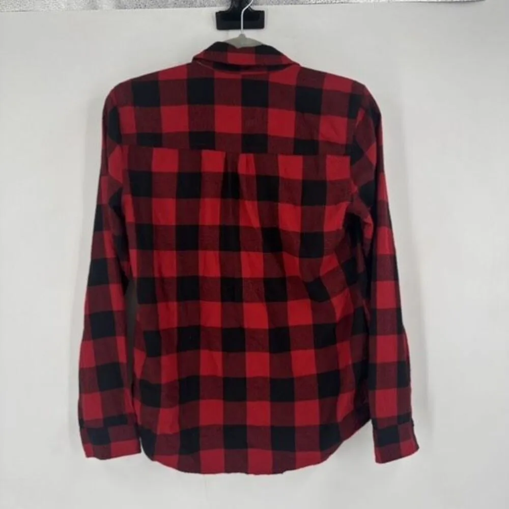 Abercrombie‎ & Fitch Women’s Buffalo Plaid Button Down Soft A&F Collection Small - Image 12