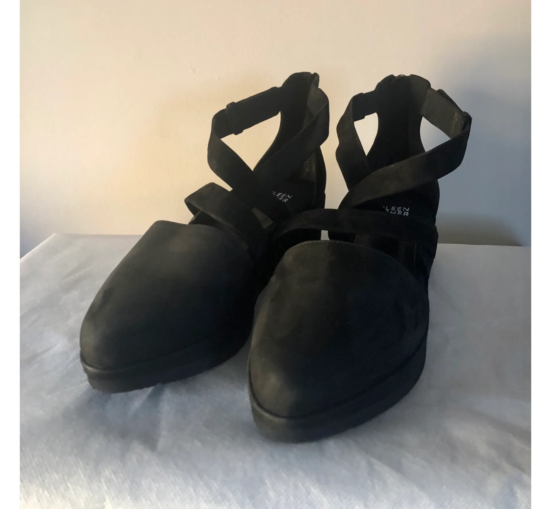 “Bovery” Black Suede Strappy Shoes - Image 6