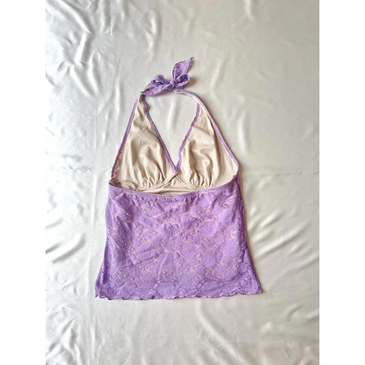 Purple Lilac Y2L Lace Halter Top - Image 6