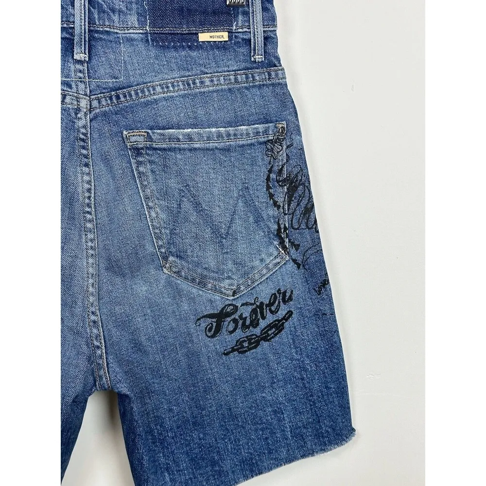 Mother Women's Blue Smokin' Short High - Image 11