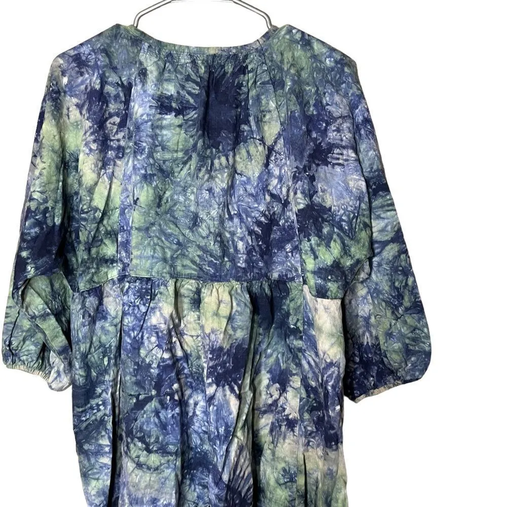 Cabi Tunic Tie Dye Woodstock Button Down Top‎ - Image 5