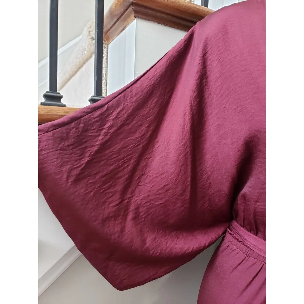 Vernacular Women's Maroon Solid Polyester V - Image 6