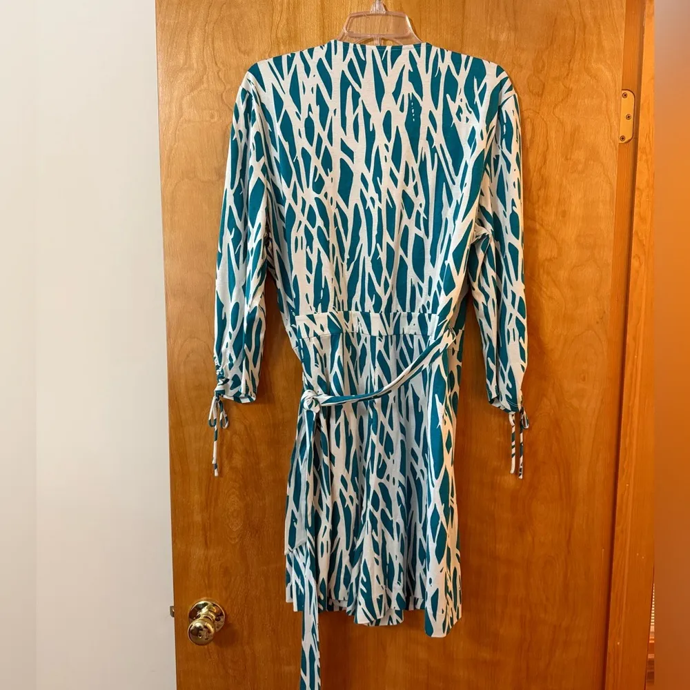 Diane Von Furstenberg DVF Kip Romper Twigg Turquoise NWT Size XL MSRP $468 - Image 14