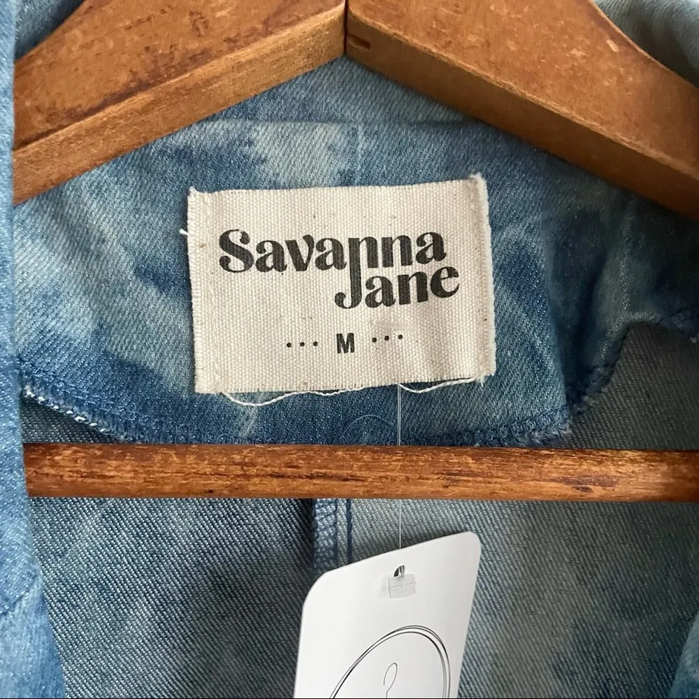 NWT Savanna Jane Bleached Blazer Size Medium - Image 4