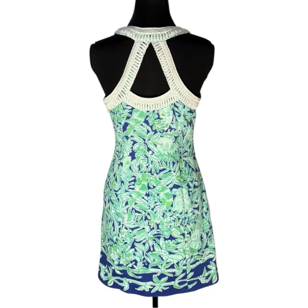 LILLY PULITZER Koala Of The Wild Lea Shift Racerback Dress size 0 Poolside Blue - Image 2