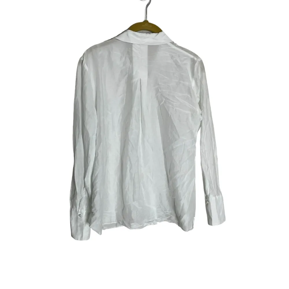 Kobi Halperin White Silk Blend Button Down Shirt XS - Image 2