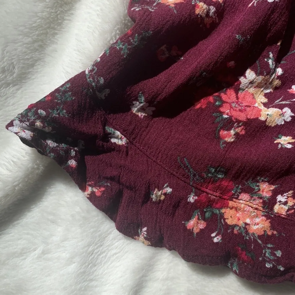 Xhilaration x Target Pull On Floral Ruffle Shorts, Size Small - Image 3