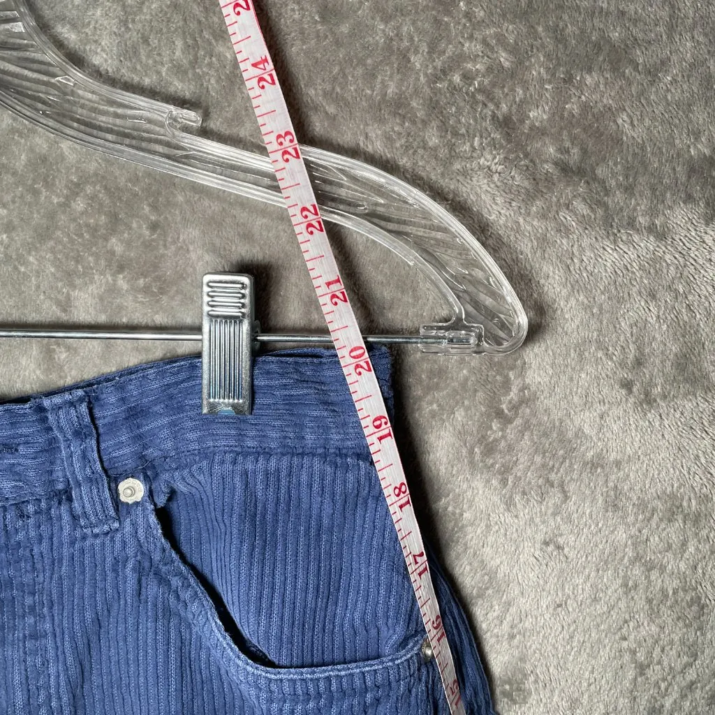 VTG Badge 90s Corduroy Shorts Women’s 16R Blue Relaxed Fit High Waist Baggy Surf Size 16 - Image 5