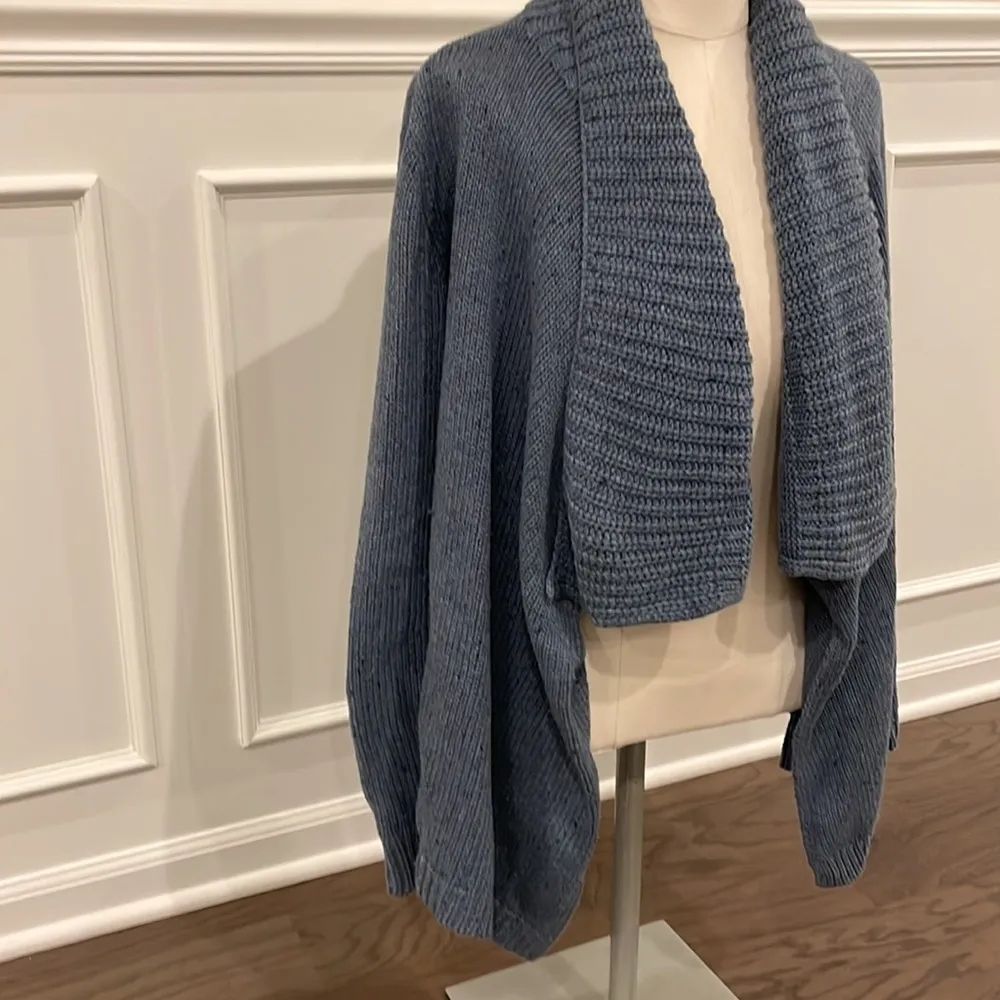 LOFT Outlet Blue Open Cardigan - Size XS - Image 3