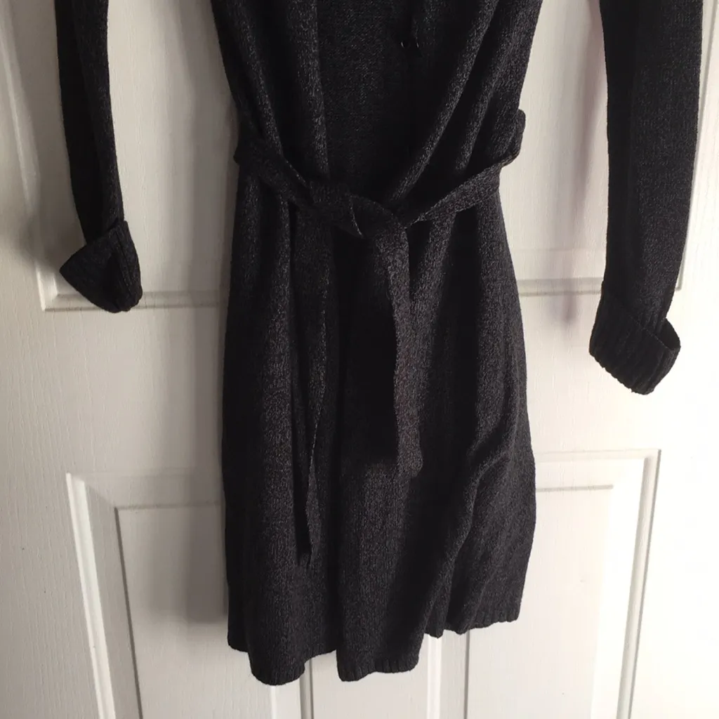 New Women’s Gas Co. Cardigan Hoodie Sweater Charcoal Dark Gray Size Small - Image 11