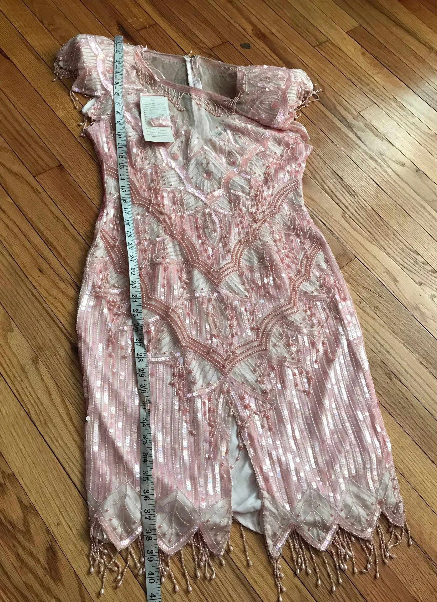 Vintage Collection by Monique  NWT Embellished Beads Sequins Fringe Flapper Coquette Barbie Colorful Coastal Cottage Western Costume Dress - Image 6