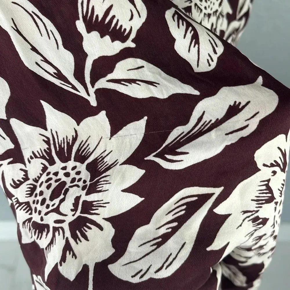 Imperfect Theory floral dress lightweight dress v neck button sleeveless - Image 3