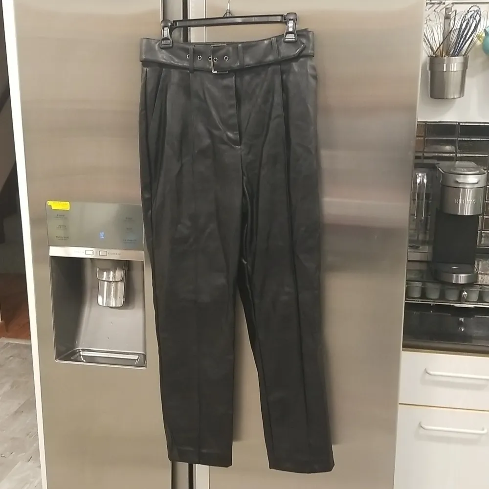 💕TED BAKER💕 Faydell Pleather Belt Detail Trouser ~ Black US 6 NWT - Image 14