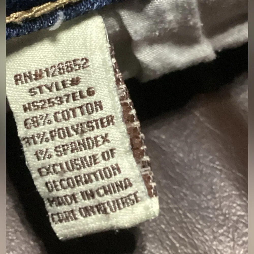 Hot Kiss Womens Shorts Sz 9 Cici Distressed Denim Booty White Lace Trim Blue - Image 5