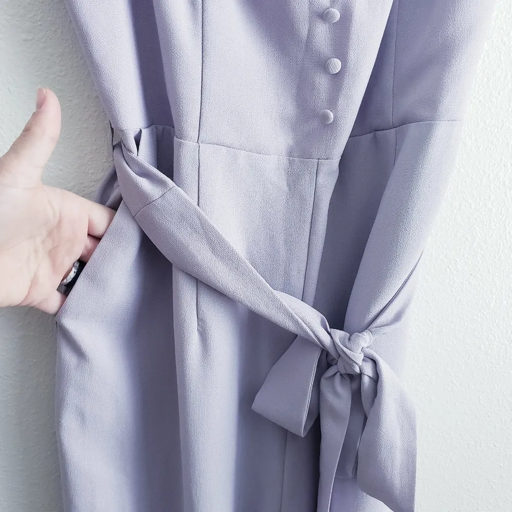 Superdown Revolve Gloria Flutter Lilac Jumpsuit - Image 5