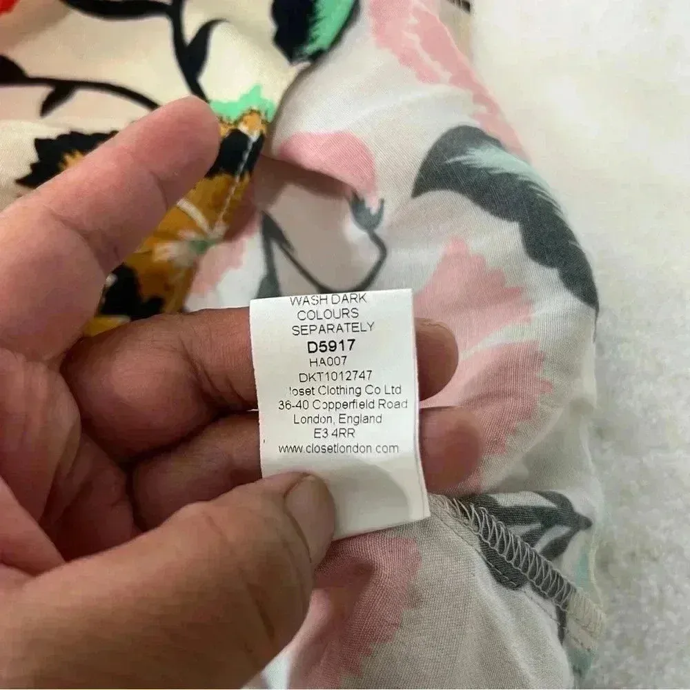 Closet London floral tropical dress Size 8 Orange - Image 11