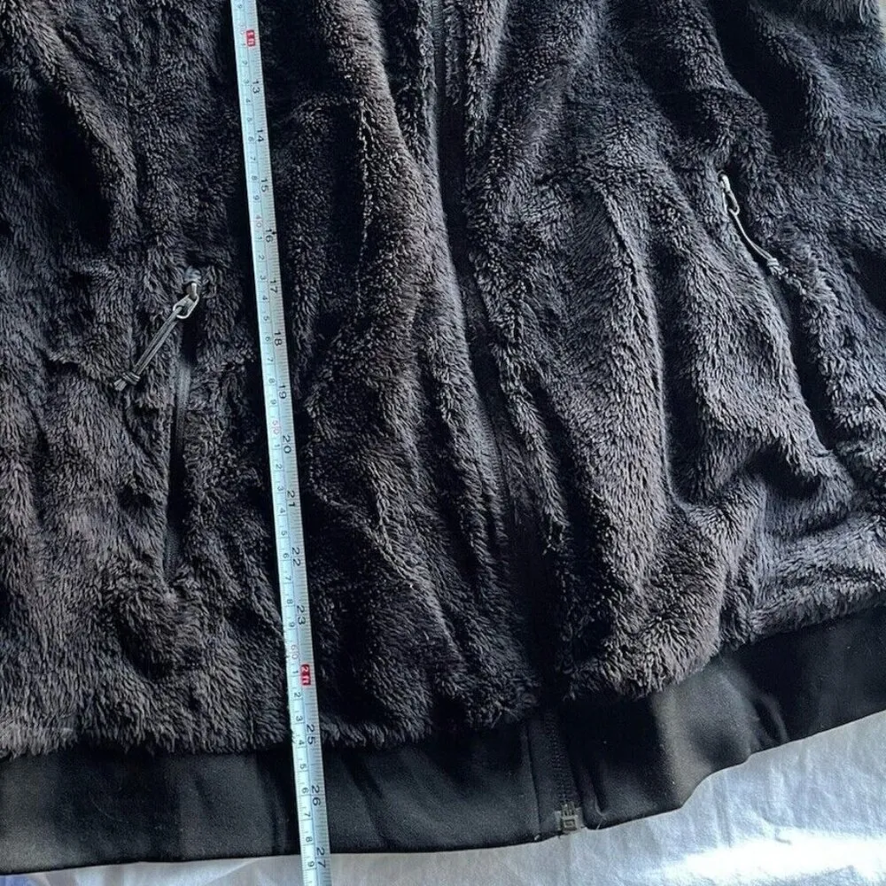 Full Zip Sherpa Fleece Jacket Women's Size Large Black - Image 4