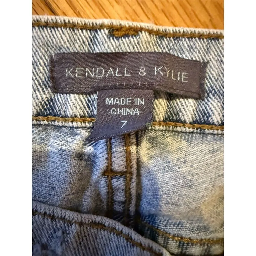 Kendall & Kylie Women's Distressed Light Blue Skinny Jeans Size 7 - Image 2
