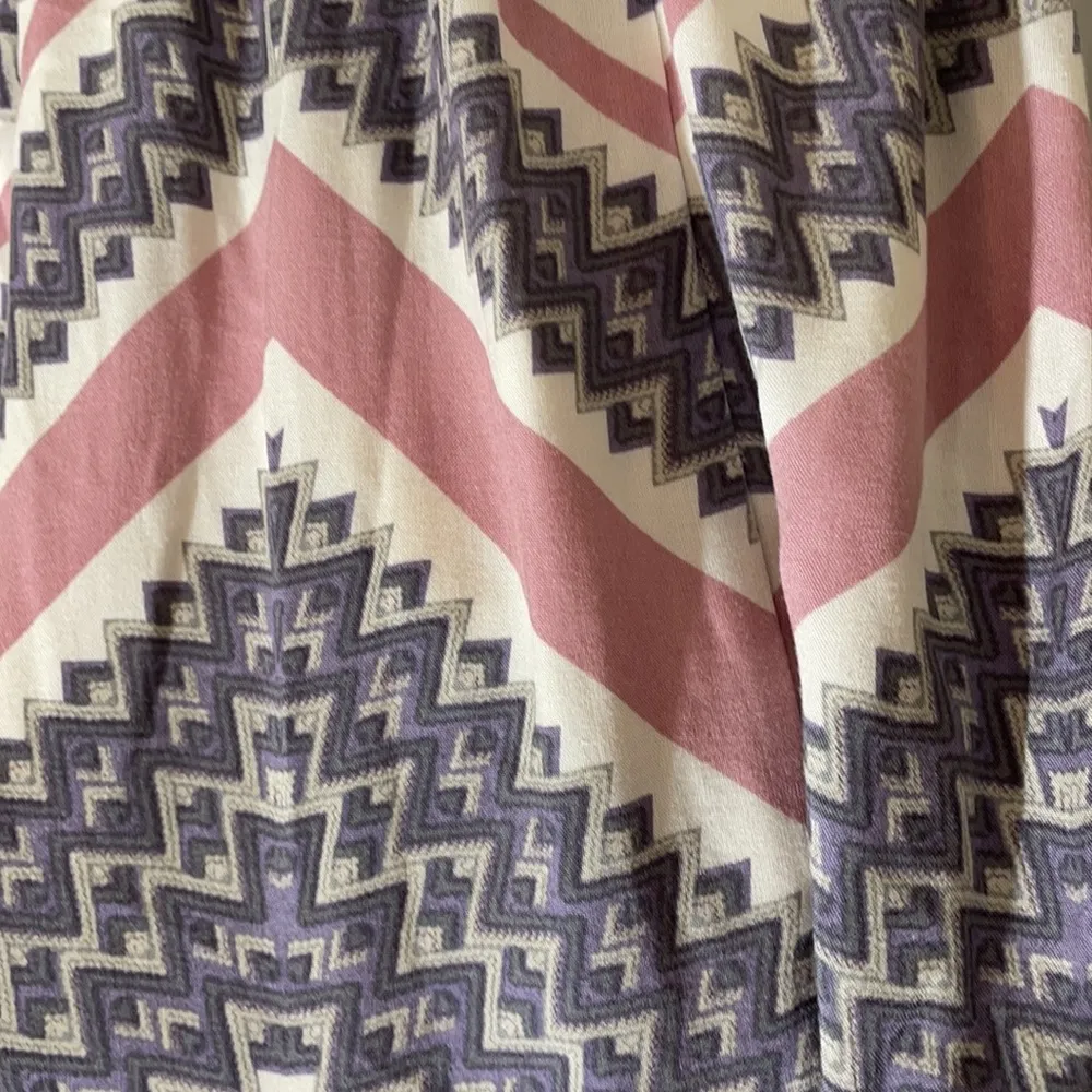 Lavender Brown Chevron Maxi Dress XS - Image 5