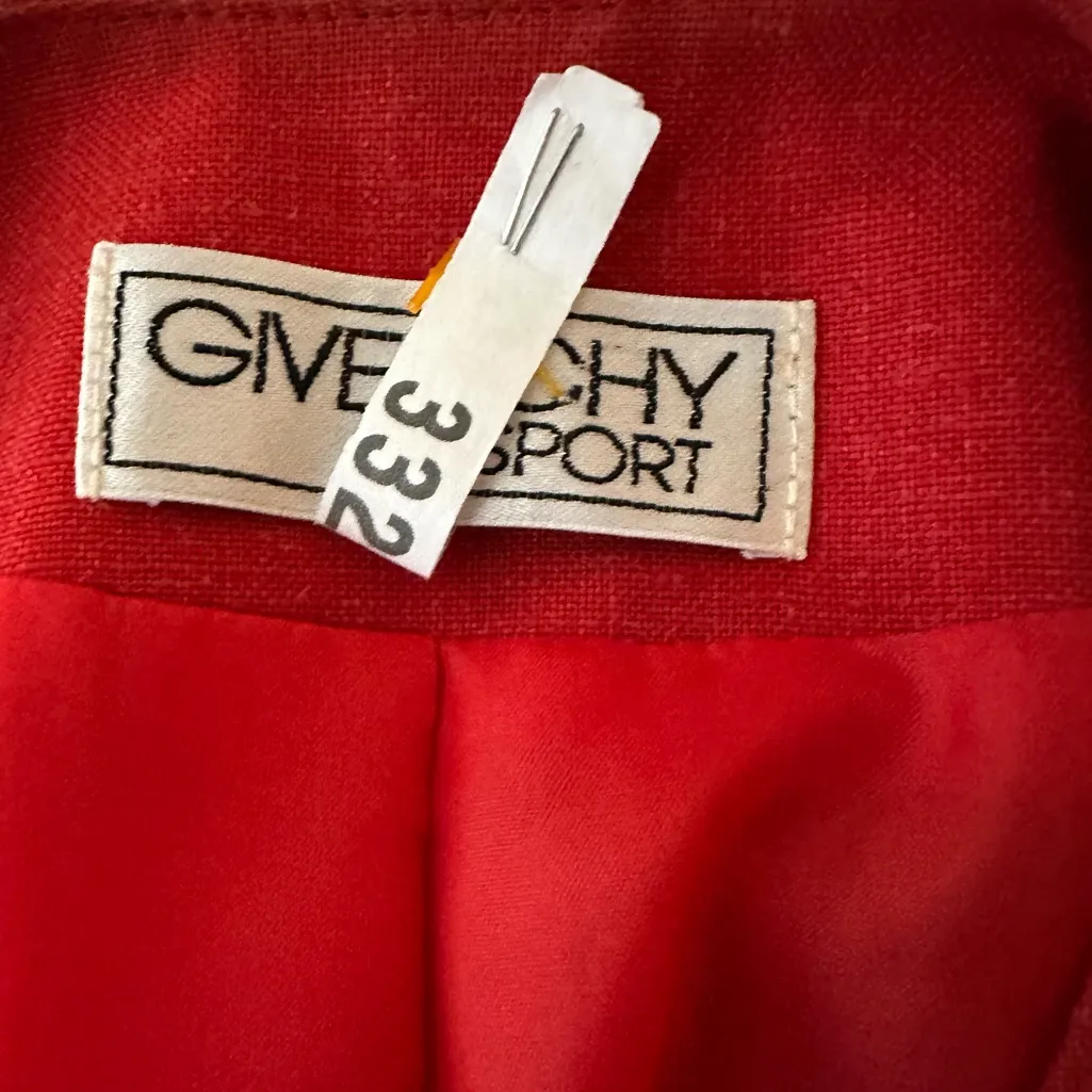 Givenchy Sport Vintage Chain Button Linen Blazer - Image 7