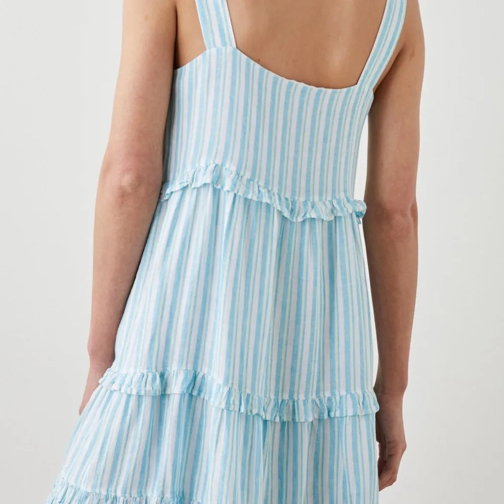 Rails Sandy Laguna Stripe Linen Blend Striped Sleeveless Mini Dress Womens M NWT - Image 5