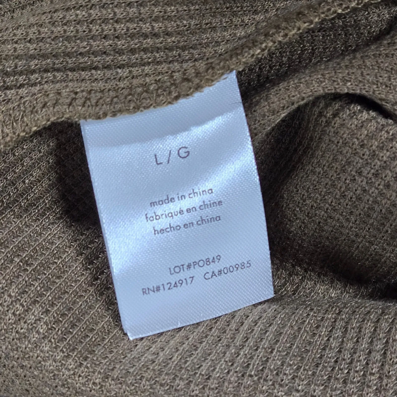 WeWoreWhat Fitted Waffle‎ Crewneck Long Sleeve Top Kangaroo L NWT - Image 5