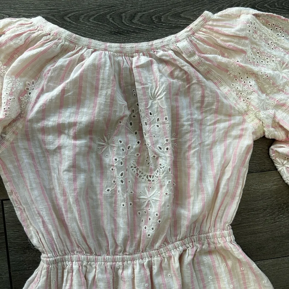 Rare Loveshackfancy Pink Isla Midi Embroidered Boho Dress - Image 13