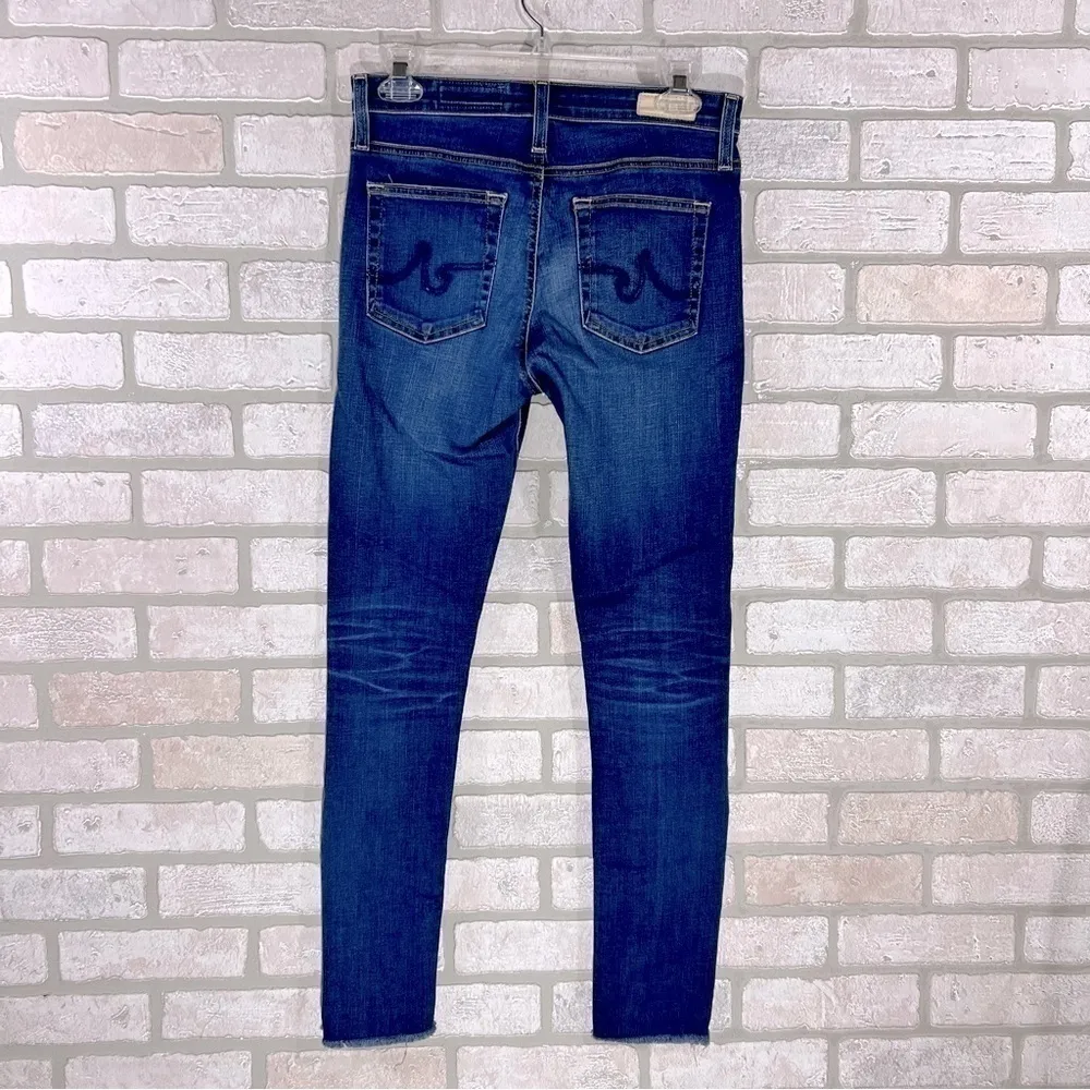 Ag The Farrah High Rise Ankle Skinny Jeans with Raw Hem Size 27 - Image 8