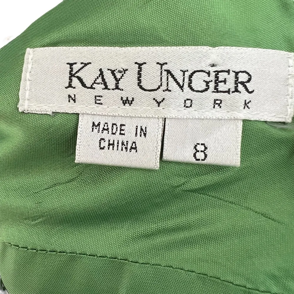 KAY UNGER Green Crochet Mini Dress - Image 3