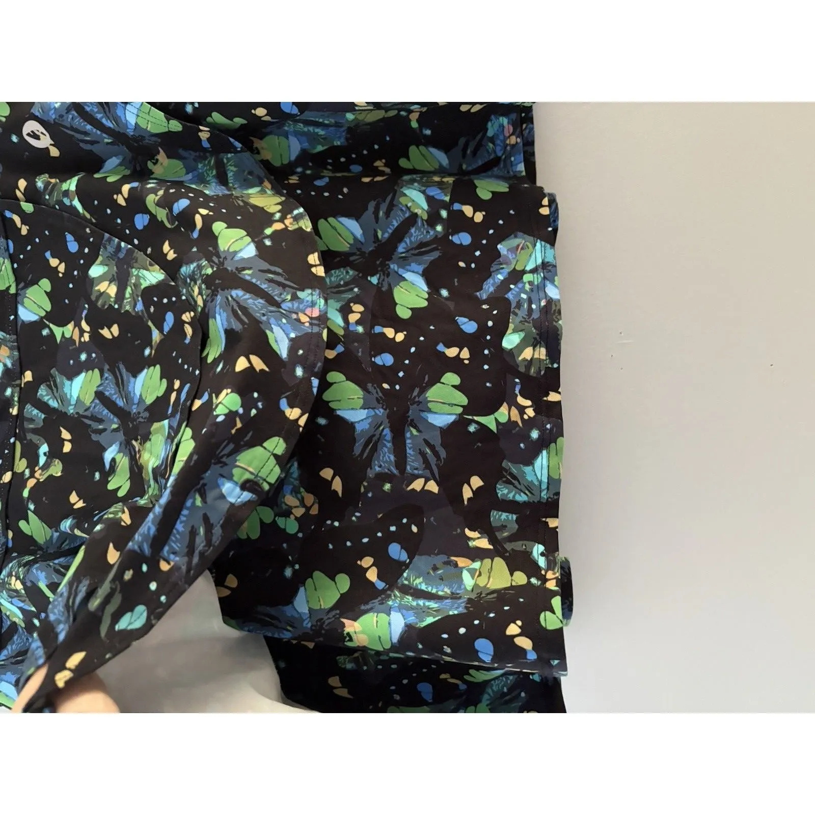 Dona Jo Skort Womens Sz 3 XL Black Blue Green Tiered Pull On Tennis Pickleball - Image 3