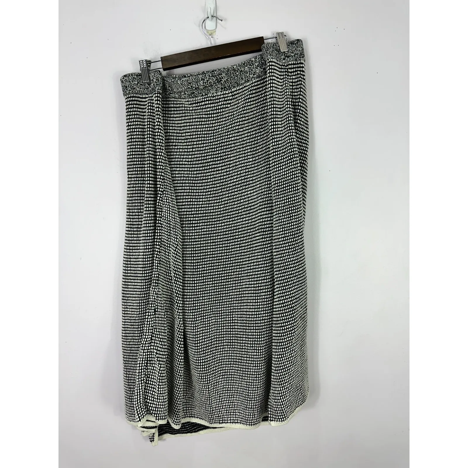 Nic + Zoe Womens‎ Textured Knit Midi Skirt Size 3X Black Geometric Career Chic - Image 2