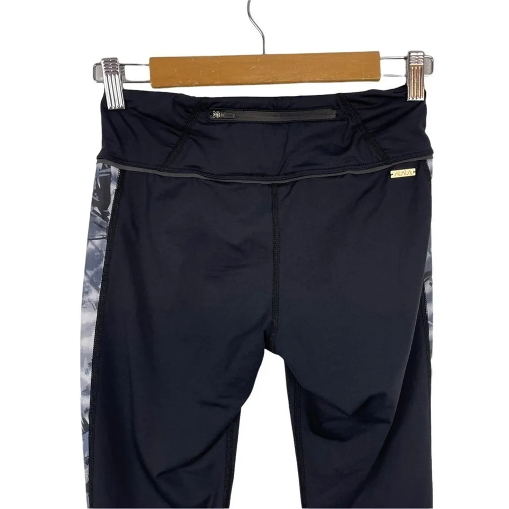 Alala Bandier Black Leggings Tights Watercolor block crop Womens Small Stretch - Image 5