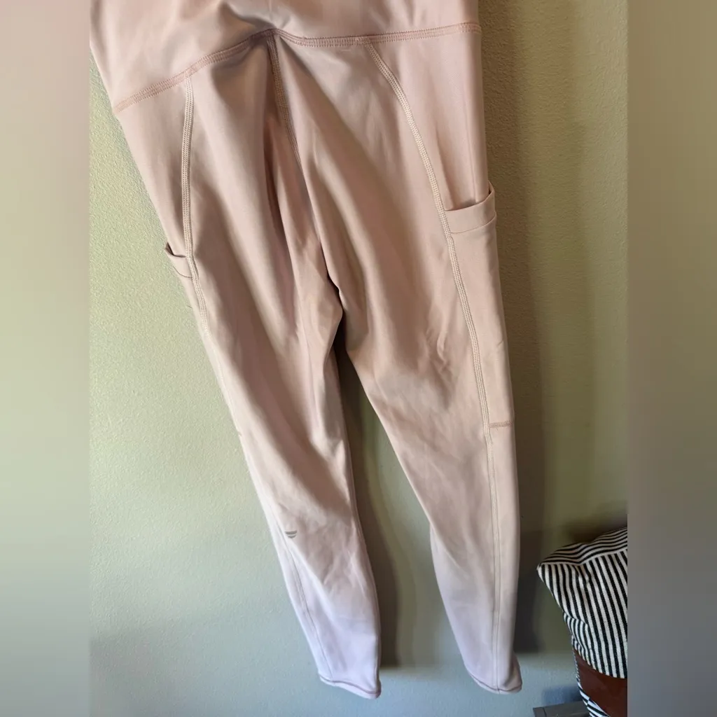 Fabletics Cold Weather High-Waisted Pocket Legging Muted Mauve/Egret Size XXS NW - Image 11