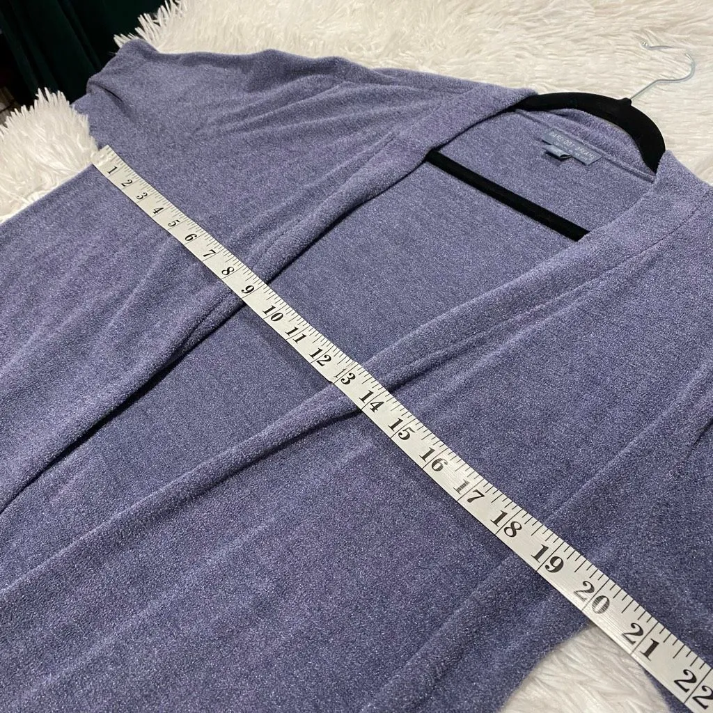 Barefoot Dreams Cozychic Ultra Lite Long Line Cardigan in Blue Medium - Image 3