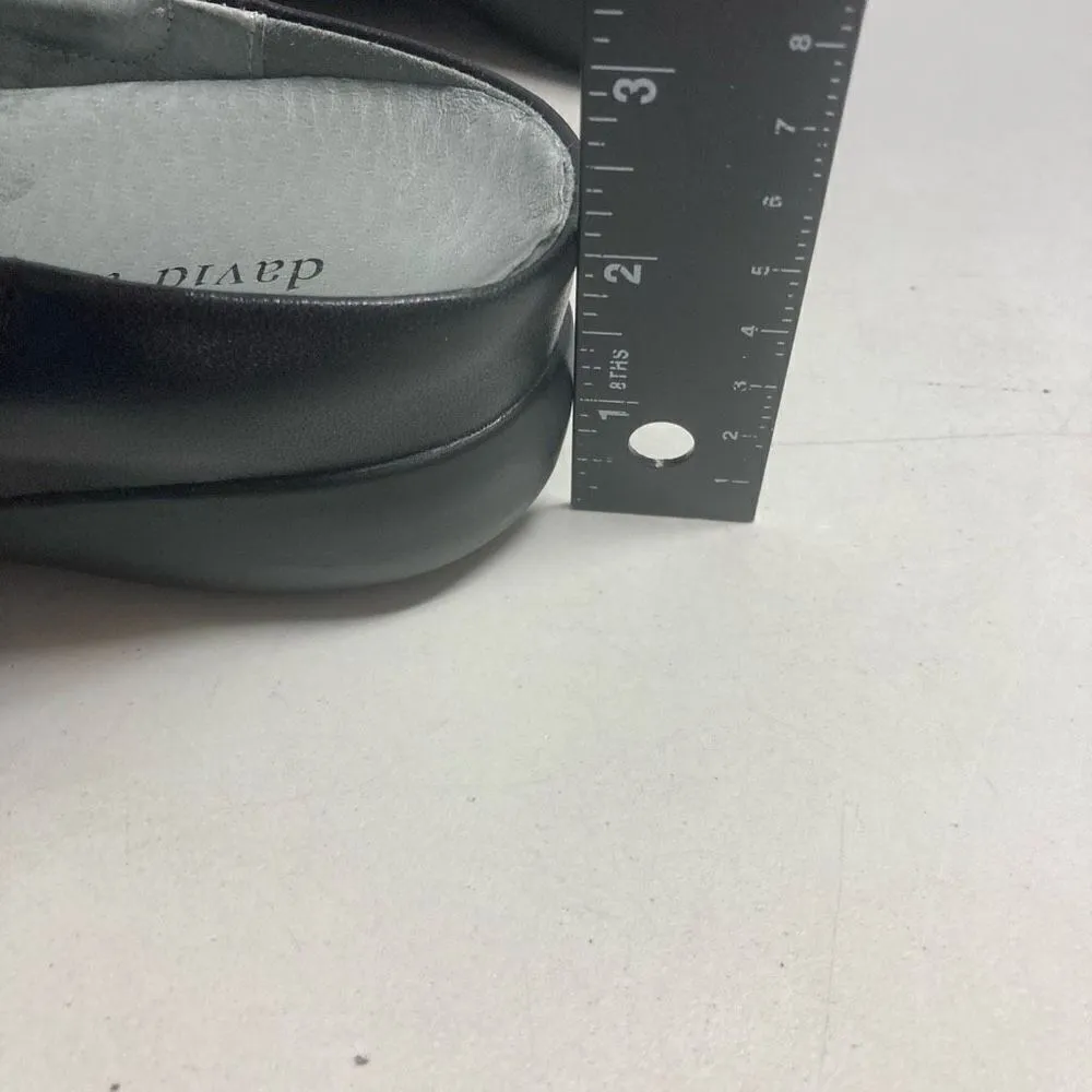 DAVID TATE‎ Women’s Black Leather Clogs Mules Size 8M - Image 7