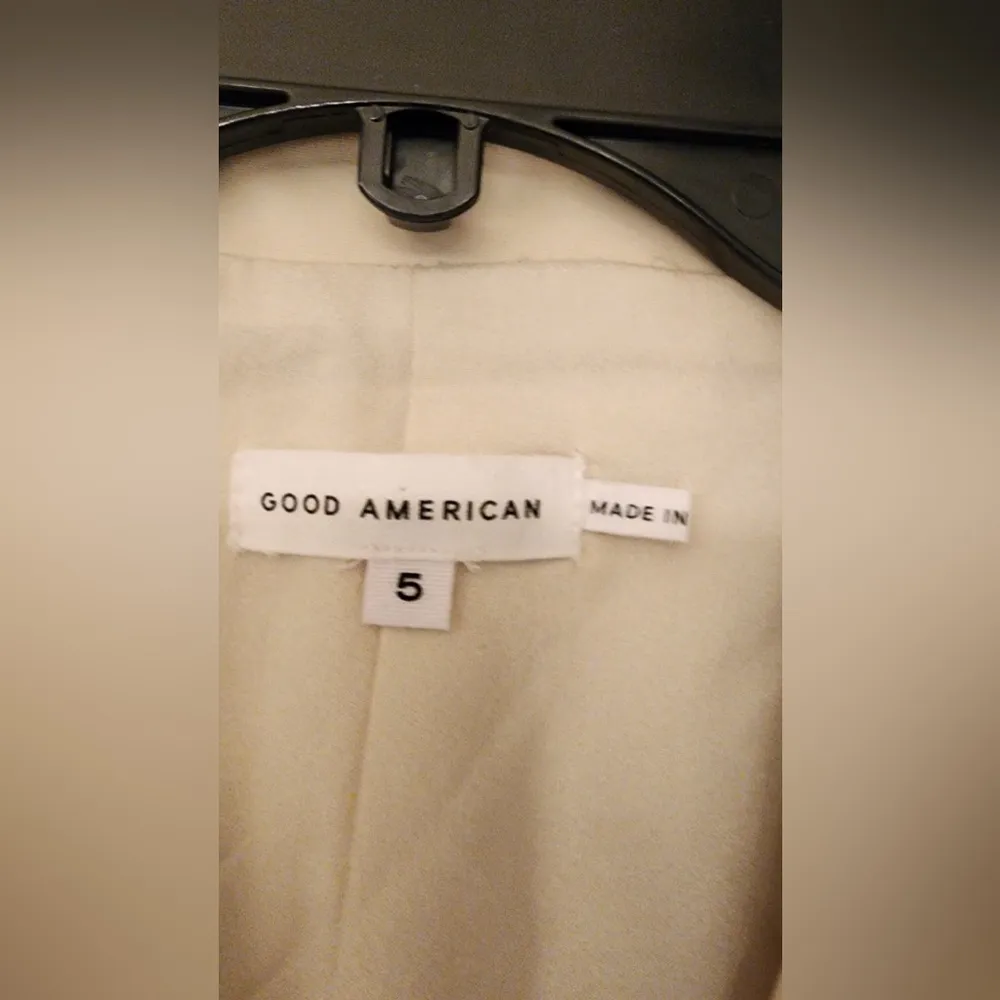 Good American Woven Blazer 2.0 - Size 5 (2XL) Women’s Cream in Color - Image 10