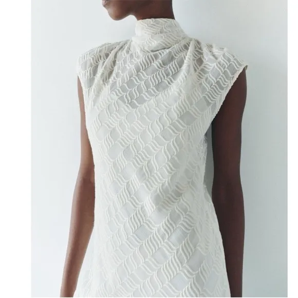 NWT ZARA WHITE EMBROIDERED MAXI DRESS - Image 2
