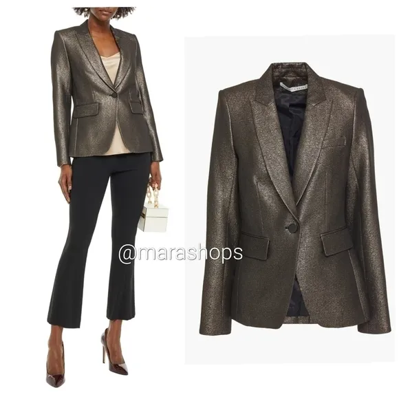 Veronica Beard Cutaway Dickey lamé blazer - Image 2