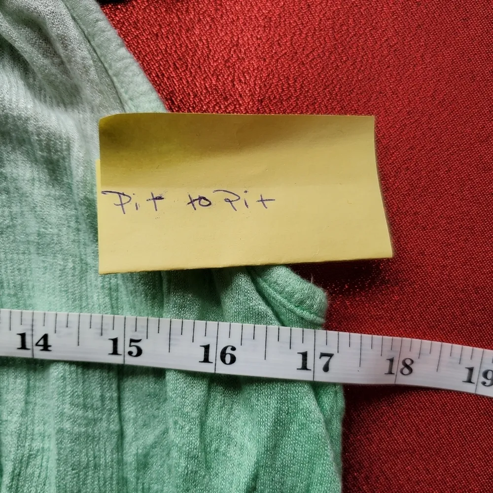 𝅺Free People croa Lee sea foam green ombre ruffle top size XS - Image 6