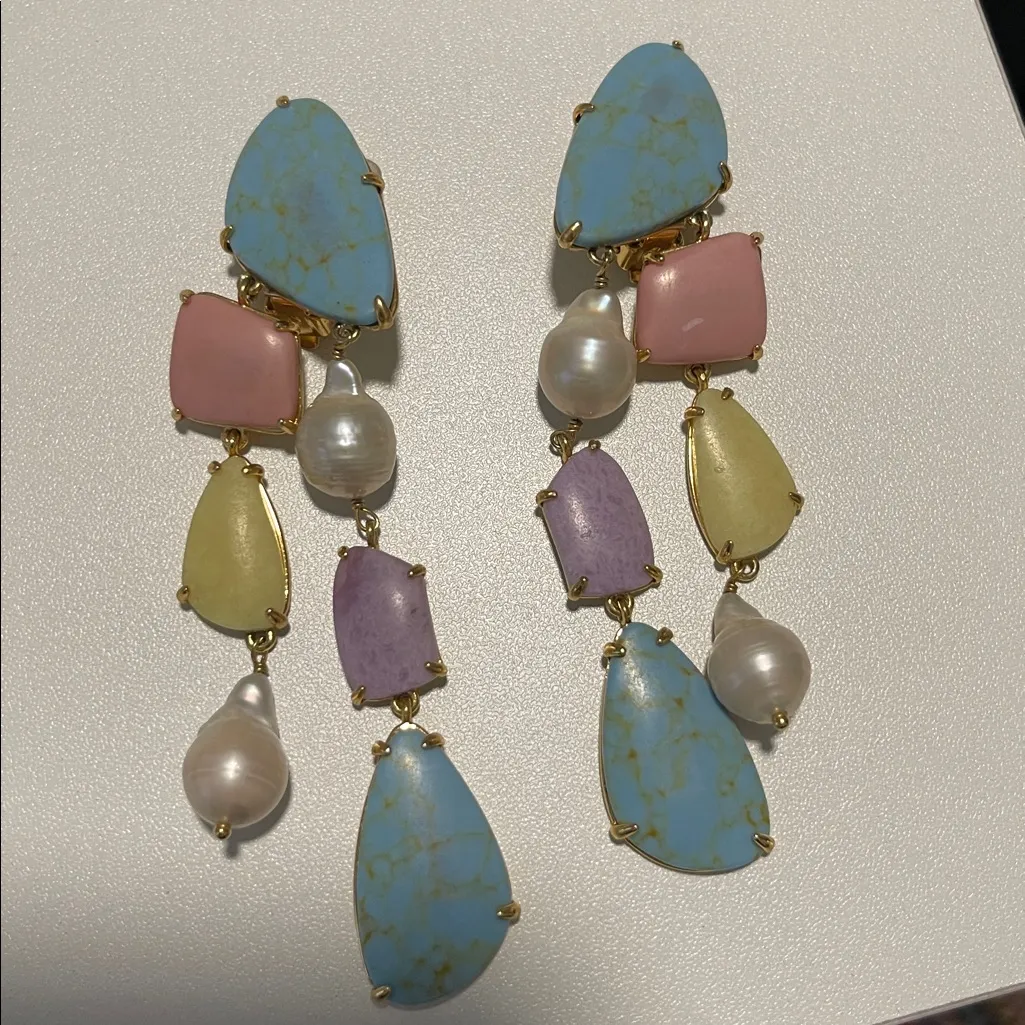 Lele Sadoughi Pebble Chandelier Clip-On Earrings - Image 6