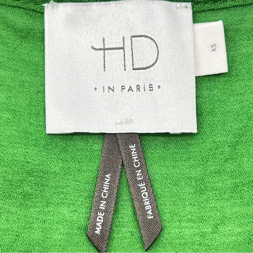 HD in Paris Vibrant Green Lattice Blouse - Image 7