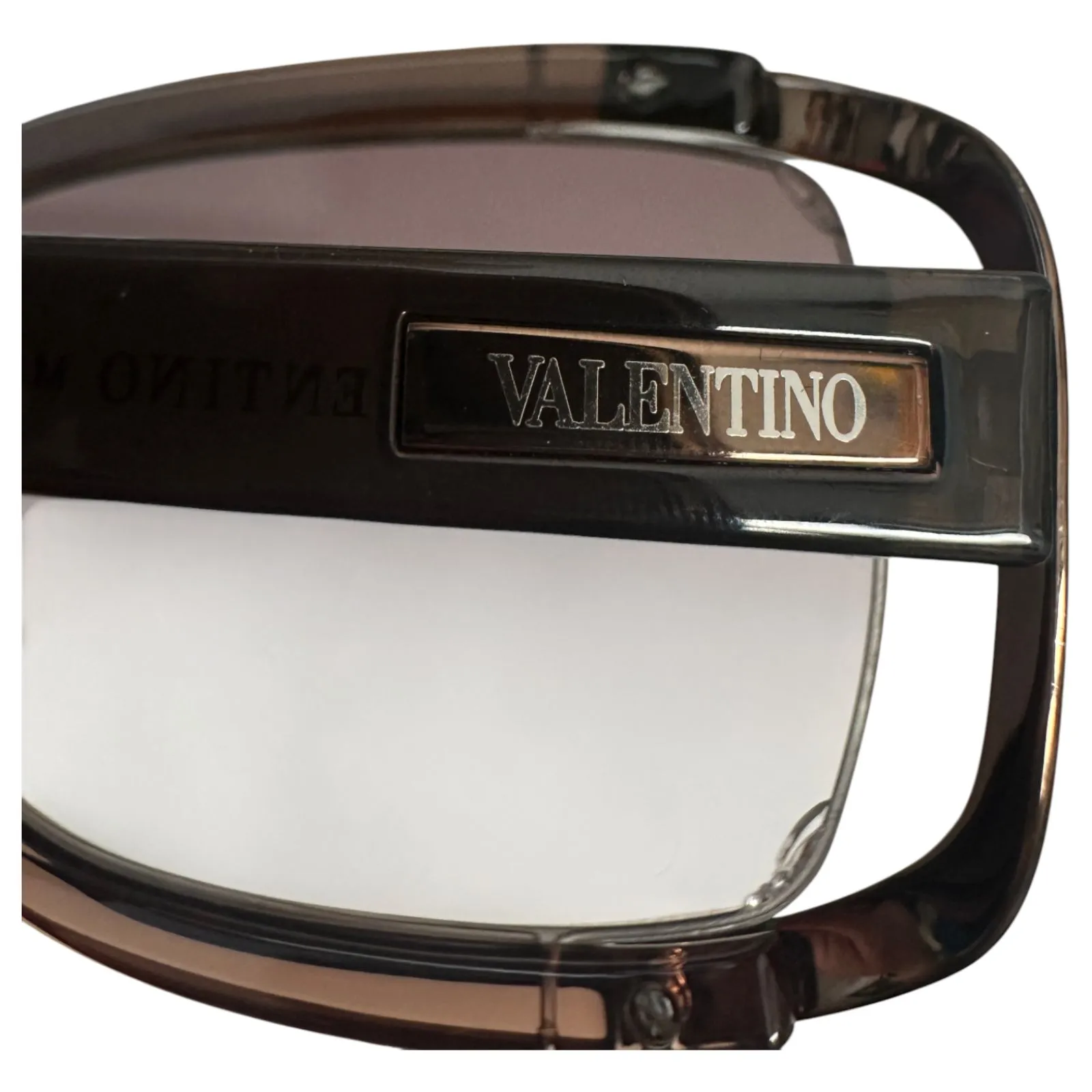 Valentino Transparent Brown Rose Gold Square Sunglasses G2OLY – FLAWED LENSES - Image 7