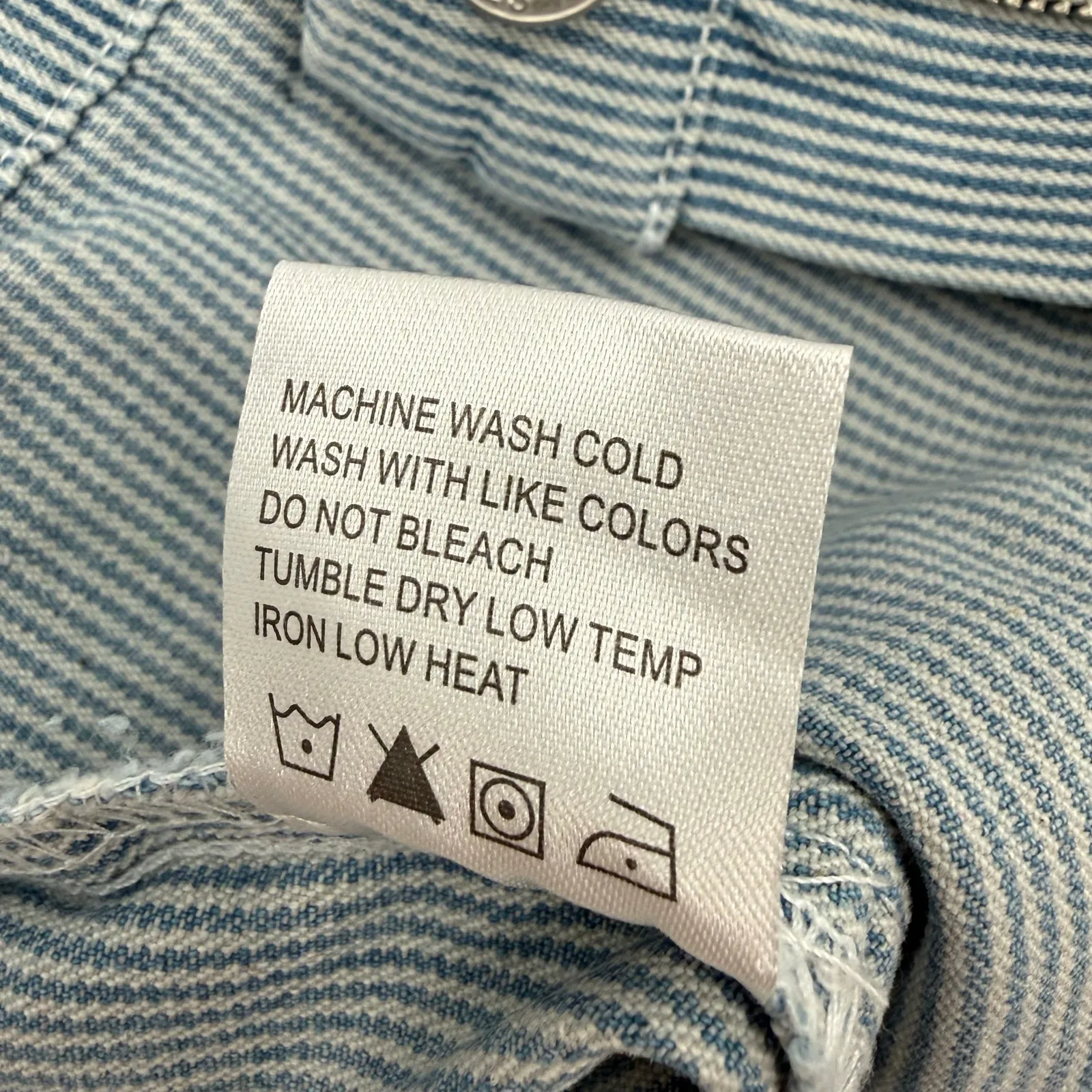 Self Contrast Skirt Women's Small Eliana Pencil Midi Denim Pinstripe Blue NWT - Image 15