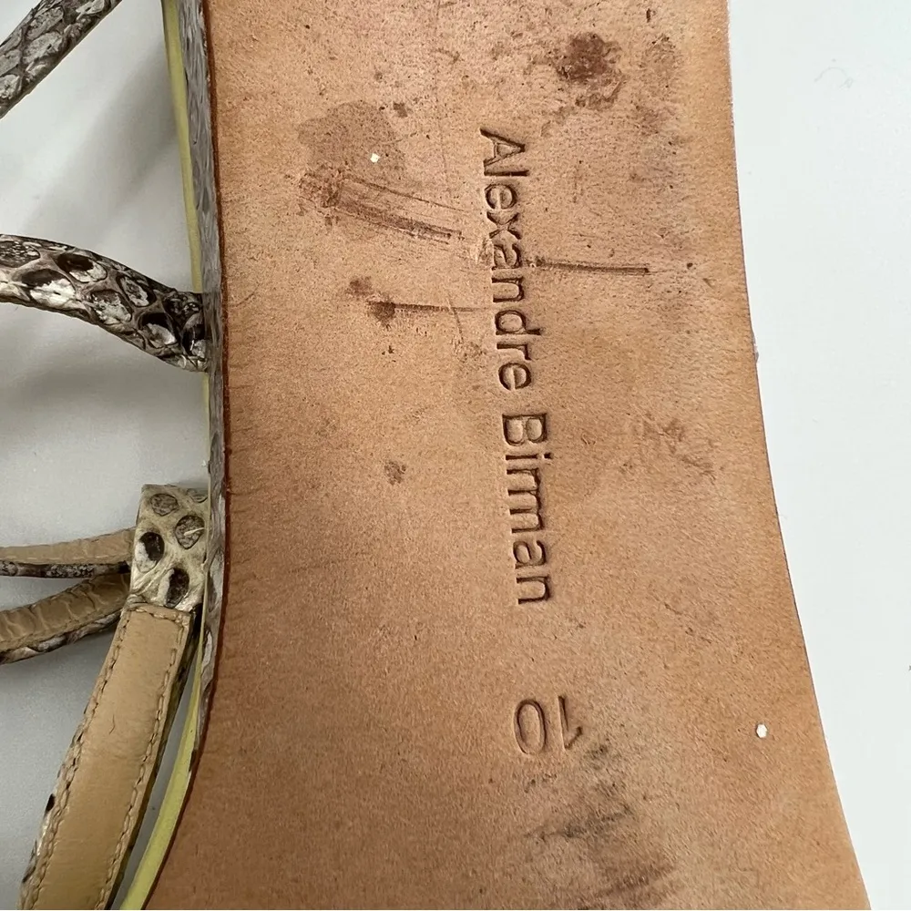 Alexandre Birman snakeskin sandals Sz 10 - Image 5